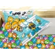 COPPIA FEDERE CUSCINO COTONE EMOJI QUADRIFOGLIO
