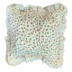 COPPIA FEDERA CUSCINO ARREDO 42X42CM MICROFIBRA DOPPIO VOLANT ROSES ART DECO'