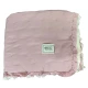 TRAPUNTINO MATRIMONIALE MICROFIBRA DOPPIO VOLANT BICOLORE VOILA ART DECO' ROSA ECRU