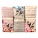 ASSORTITO 3 PEZZI COMPLETO LENZUOLA MATRIMONIALE COTONE STRIATO FIORI BOCCIOLI HOME SWEET HOME