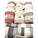 COPRITUTTO COTONE TINTO IN FILO DOPPIA RIGA GROSSA ONDA BLU