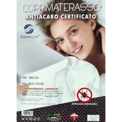 COPRIMATERASSO CON ANGOLI ANTIACARO CERTIFICATO SANITIZED TRECCIA NIUCCI