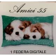 FEDERA CUSCINO COTONE DIGITALE AMICI CANI 55 IMBERTI
