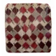 CONFEZIONE 6 PEZZI CUSCINI JACQUARD PER SEDIE ALETTE SCACCHI EUROTEX BORDEAUX