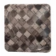 CONFEZIONE 6 PEZZI CUSCINI JACQUARD PER SEDIE ALETTE SCACCHI EUROTEX GRIGIO