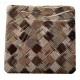CONFEZIONE 6 PEZZI CUSCINI JACQUARD PER SEDIE ALETTE SCACCHI EUROTEX MARRONE