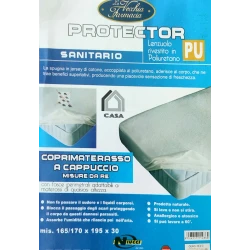 COPRIMATERASSO A CAPPUCCIO IMPERMEABILE FASCE ELASTICIZZATE SANITARIO PROTECTOR NIUCCI