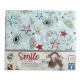 COMPLETO LENZUOLA COTONE MATRIMONIALE SMILE OCCHI STELLE LUNA SAVOLTEX
