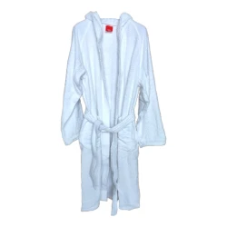 ACCAPPATOIO CON CAPPUCCIO SPUGNA TINTA UNITA BIANCO COMPANY GABEL