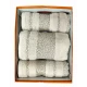 SET 5 PEZZI SPUGNA 2 ASCIUGAMANI + 2 OSPITE + 1 TELO BAGNO JACQUARD SMITH BESANA SABBIA