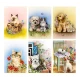 CONFEZIONE 6 PEZZI ASSORTITI STROFINACCI 55X80CM COTONE DIGITALE TIFFANY 13 VINGI