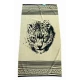 TELO MARE 90X160CM SPUGNA JACQUARD ENJOY WILD VISO LEOPARDO SABBIA HOME SWEET HOME