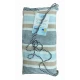 TELO MARE LETTINO CON TASCHE E CUSCINO 75X195CM SIMIUS LOVELY HOME BLU