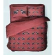 COPRIPIUMINO COTONE TARTAN DOG VENERE NOVIA ROSSO