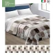 TRAPUNTA INVERNALE MICROFIBRA STAMPATA GIOIA QUADRETTI BEIGE 19 LOVELY HOME