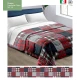 TRAPUNTA INVERNALE MICROFIBRA STAMPATA GIOIA SCOZZESE ROSSO BLU 13 LOVELY HOME