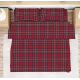 COMPLETO LENZUOLA COTONE KILT QUADRIFOGLIO