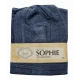 ACCAPPATOIO CON CAPPUCCIO TINTA UNITA SOPHIE BLU JEANS