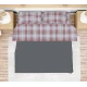 COMPLETO LENZUOLA FLANELLA KILT GRIGIO QUADRIFOGLIO