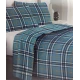 COMPLETO LENZUOLA FLANELLA SCOZZESE OTTANIO MONT BLANC LOVELY HOME