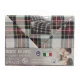 COMPLETO LENZUOLA FLANELLA SCOZZESE ROSSO VERDE MONT BLANC LOVELY HOME