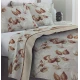 COMPLETO LENZUOLA FLANELLA FOGLIE MONT BLANC LOVELY HOME