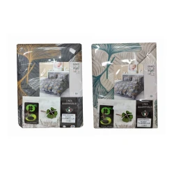 PARURE COPRIPIUMINO FLANELLA MATRIMONIALE GINKO QUADRIFOGLIO