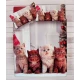 PARURE COPRIPIUMINO COTONE DIGITALE SOGNI D'ORO GATTI NATALE 69 LOVELY HOME
