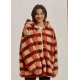 PONCHO MANTELLA DONNA PILE TEDDY INTERNO FELPATO 0030 PREZIOSA