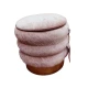 POUF CILINDRO CON CONTENITORE 38X38X38CM CINIGLIA NORA LINEA ORO ROSA