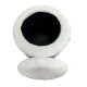 POUF CILINDRO CON CONTENITORE 38X38X38CM CINIGLIA NORA LINEA ORO APERTO