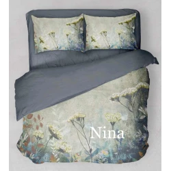 PARURE COPRIPIUMINO MATRIMONIALE RASO DI COTONE DIGITALE NINA SGHOME