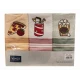 3 PEZZI STROFINACCI SPUGNA COTONE RICAMATO FOOD COKE VINGI