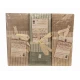 3 PEZZI COMPLETO LENZUOLA MATRIMONIALE COTONE PERCALLE RIGHINE HOME SWEET HOME