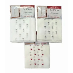 COPPIA TENDE RICAMO CUORICINI ARIANNA VT