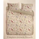 2 PEZZI COMPLETO LENZUOLA MATRIMONIALE COTONE PERCALLE ROSSINI FIORELLINI HOME SWEET HOME