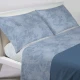 COMPLETO LENZUOLA COTONE LILLY QUADRIFOGLIO AZZURRO
