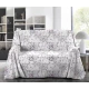 COPRITUTTO COTONE DISEGNO ACQUARELLO QUADRIFOGLIO