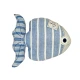 CUSCINO ARREDO IMBOTTITO 35CM PESCE RIGA BLU PEZZOLI