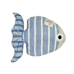 CUSCINO ARREDO IMBOTTITO 35CM PESCE RIGA BLU PEZZOLI