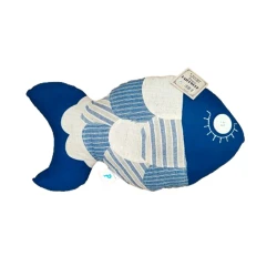 CUSCINO ARREDO IMBOTTITO 35CM PESCE PATCHWORK PEZZOLI