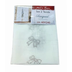 COPPIA TENDE RICAMO FIOCCO RAQUEL VT