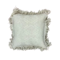 CUSCINO ARREDO IMBOTTITO 45X45CM LINO FRANGE GEOMETRICO PEZZOLI