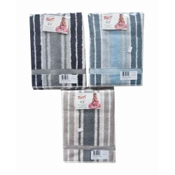 SET ASCIUGAMANO + OSPITE SPUGNA JACQUARD RIGATO ONTARIO COGAL