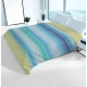 COPRILETTO COTONE PIQUET DEGRADE QUADRIFOGLIO AZZURRO