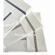 COMPLETO LENZUOLA SATIN COTONE MATRIMONIALE BACCHETTA FONDO BIANCO ART DECO'