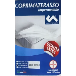 COPRIMATERASSO IMPERMEABILE SPUGNA CON ANGOLI MATRIMONIALE CASARREDO