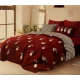 PARURE COPRIPIUMINO MATRIMONIALE COTONE HOBBIT ROSSO DAUNEX