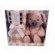 PLAID PILE STAMPATO 75X90CM CON PUPAZZO POLLY ORSETTO DIADEMA