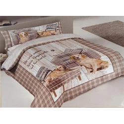 COPRIPIUMINO MATRIMONIALE COTONE DIGITALE CANI PEZZOLI